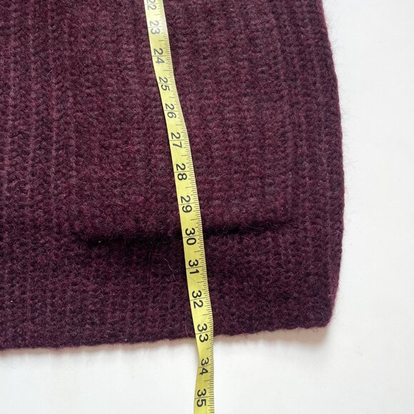 Vince Ribbed Wool Blend Pocket Cardigan H Plum Wine Size XXXL NEW NWT - Picture 8 of 10